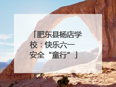 肥东县杨店学校：快乐六一 安全“童行”