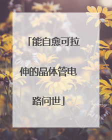 能自愈可拉伸的晶体管电路问世
