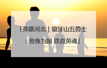 英雄河北｜狼牙山五勇士：舍身为国 铁血英魂