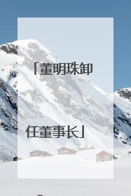 董明珠卸任董事长