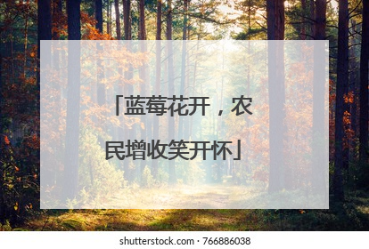 蓝莓花开，农民增收笑开怀