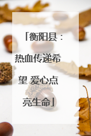 衡阳县：热血传递希望 爱心点亮生命