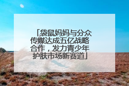 袋鼠妈妈与分众传媒达成五亿战略合作，发力青少年护肤市场新赛道