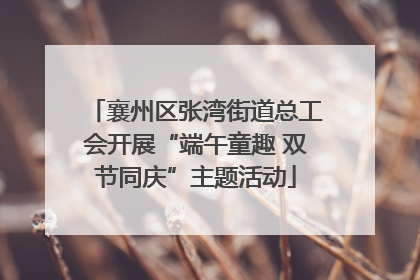 襄州区张湾街道总工会开展“端午童趣 双节同庆”主题活动