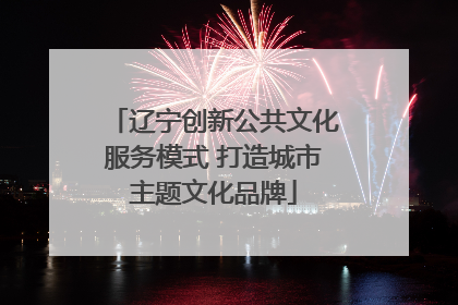 辽宁创新公共文化服务模式 打造城市主题文化品牌