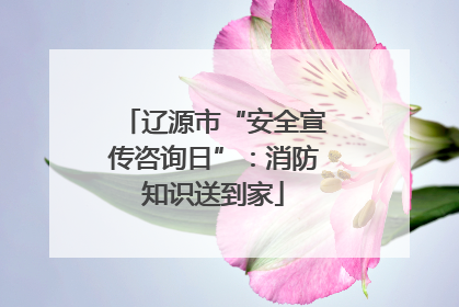 辽源市“安全宣传咨询日”：消防知识送到家