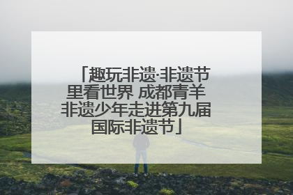 趣玩非遗·非遗节里看世界 成都青羊非遗少年走进第九届国际非遗节