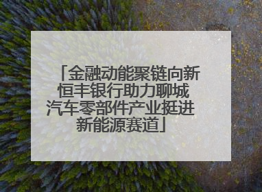 金融动能聚链向新 恒丰银行助力聊城汽车零部件产业挺进新能源赛道
