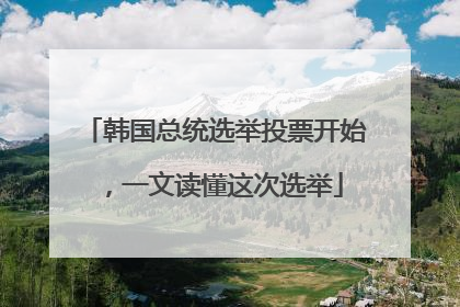 韩国总统选举投票开始，一文读懂这次选举