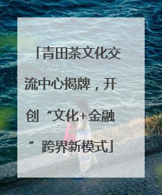 青田茶文化交流中心揭牌，开创“文化+金融”跨界新模式