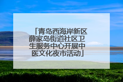青岛西海岸新区薛家岛街道社区卫生服务中心开展中医文化夜市活动