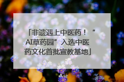 非遗遇上中医药！“AI草药园”入选中医药文化首批宣教基地