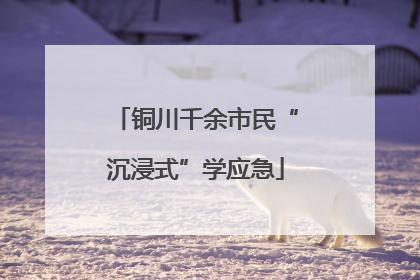 铜川千余市民“沉浸式”学应急