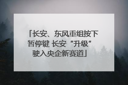 长安、东风重组按下暂停键 长安“升级”驶入央企新赛道