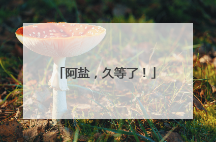 阿盐，久等了！