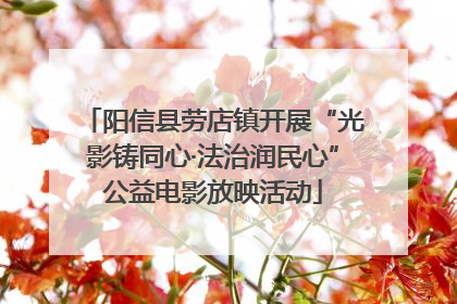 阳信县劳店镇开展“光影铸同心·法治润民心”公益电影放映活动