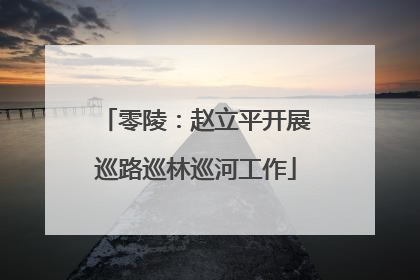 零陵：赵立平开展巡路巡林巡河工作
