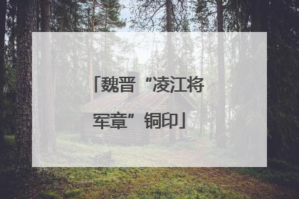 魏晋“凌江将军章”铜印