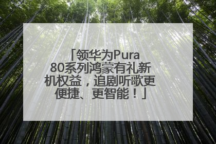 领华为Pura 80系列鸿蒙有礼新机权益，追剧听歌更便捷、更智能！