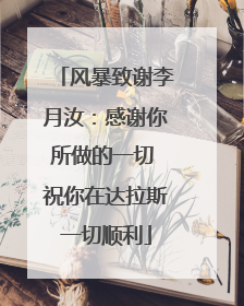 风暴致谢李月汝：感谢你所做的一切 祝你在达拉斯一切顺利