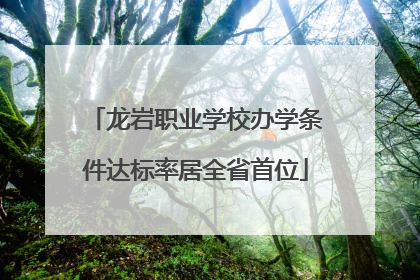 龙岩职业学校办学条件达标率居全省首位
