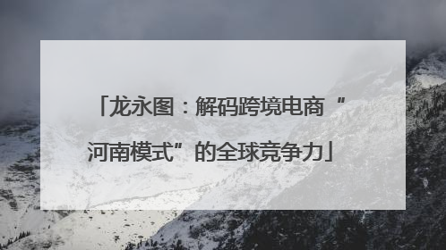 龙永图：解码跨境电商“河南模式”的全球竞争力