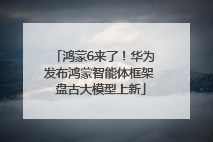 鸿蒙6来了！华为发布鸿蒙智能体框架 盘古大模型上新