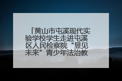 黄山市屯溪现代实验学校学生走进屯溪区人民检察院“昱见未来”青少年法治教育宣传基地