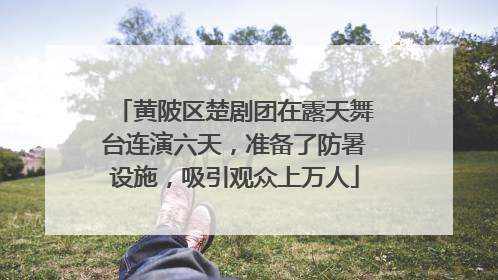 黄陂区楚剧团在露天舞台连演六天，准备了防暑设施，吸引观众上万人