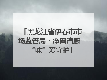 黑龙江省伊春市市场监管局：净网清厨 “味”爱守护