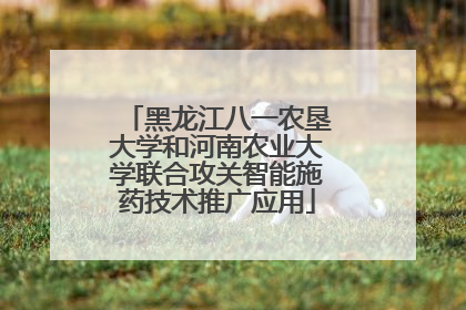 黑龙江八一农垦大学和河南农业大学联合攻关智能施药技术推广应用