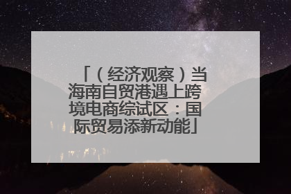 （经济观察）当海南自贸港遇上跨境电商综试区：国际贸易添新动能