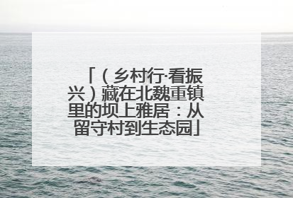 （乡村行·看振兴）藏在北魏重镇里的坝上雅居：从留守村到生态园