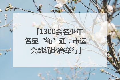1300余名少年各显“绳”通，市运会跳绳比赛举行