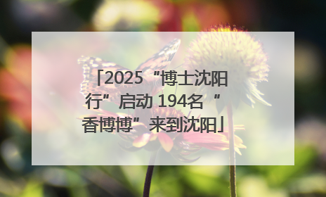 2025“博士沈阳行”启动 194名“香博博”来到沈阳