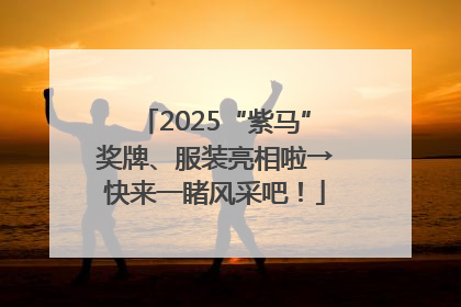 2025“紫马”奖牌、服装亮相啦→快来一睹风采吧！
