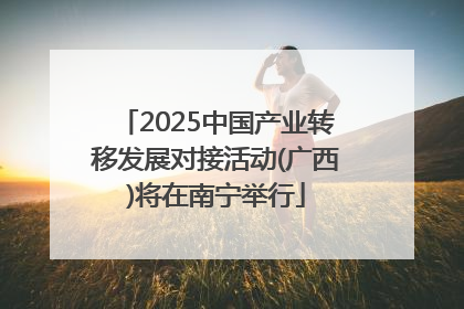 2025中国产业转移发展对接活动(广西)将在南宁举行