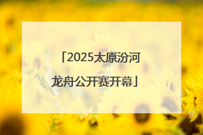 2025太原汾河龙舟公开赛开幕