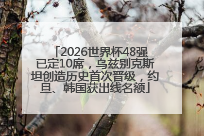 2026世界杯48强已定10席，乌兹别克斯坦创造历史首次晋级，约旦、韩国获出线名额
