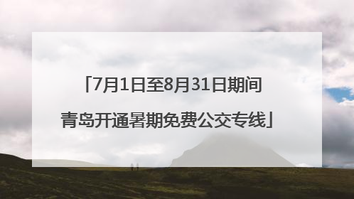 7月1日至8月31日期间 青岛开通暑期免费公交专线