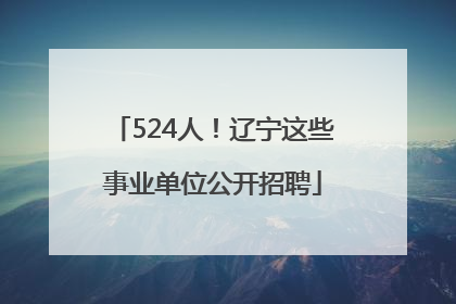 524人！辽宁这些事业单位公开招聘