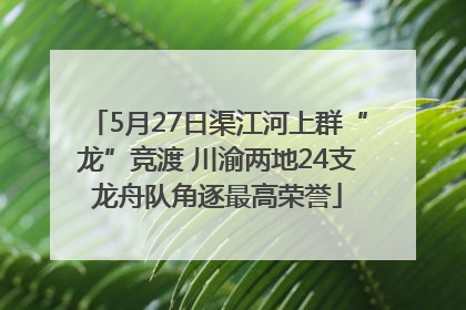 5月27日渠江河上群“龙”竞渡 川渝两地24支龙舟队角逐最高荣誉