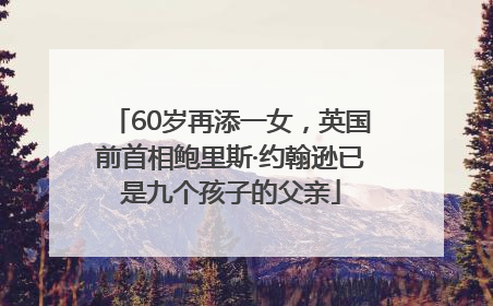 60岁再添一女，英国前首相鲍里斯·约翰逊已是九个孩子的父亲