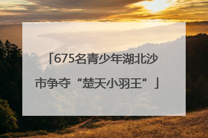 675名青少年湖北沙市争夺“楚天小羽王”