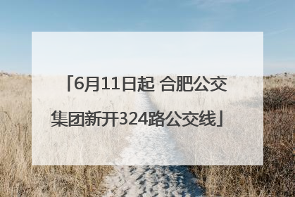 6月11日起 合肥公交集团新开324路公交线