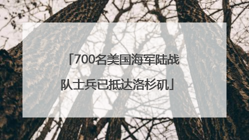 700名美国海军陆战队士兵已抵达洛杉矶